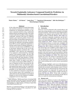 Towards Explainable Anticancer Compound Sensitivity Prediction via
  Multimodal Attention-based Convolutional Encoders
