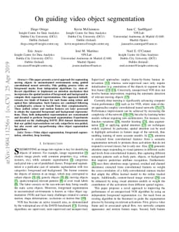 On guiding video object segmentation