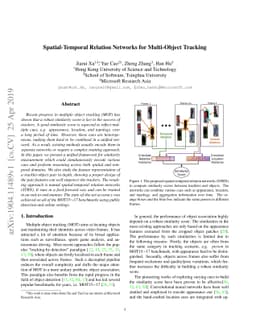 Spatial-Temporal Relation Networks for Multi-Object Tracking