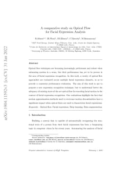 Optical Flow Techniques for Facial Expression Analysis -- a Practical
  Evaluation Study