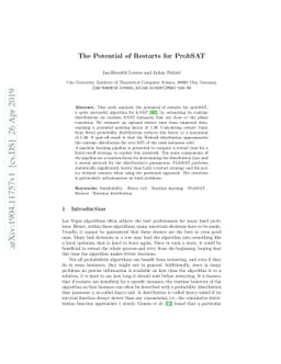 The Potential of Restarts for ProbSAT