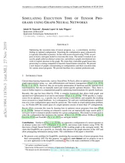 Simulating Execution Time of Tensor Programs using Graph Neural Networks