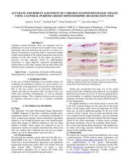 Accurate and Robust Alignment of Variable-stained Histologic Images
  Using a General-purpose Greedy Diffeomorphic Registration Tool