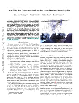 GN-Net: The Gauss-Newton Loss for Multi-Weather Relocalization