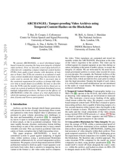 ARCHANGEL: Tamper-proofing Video Archives using Temporal Content Hashes
  on the Blockchain
