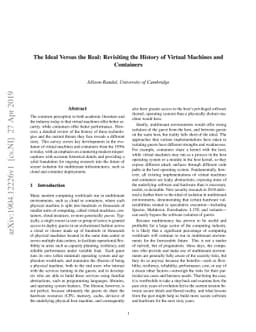 The Ideal Versus the Real: Revisiting the History of Virtual Machines
  and Containers