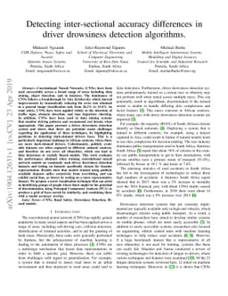 Detecting inter-sectional accuracy differences in driver drowsiness
  detection algorithms