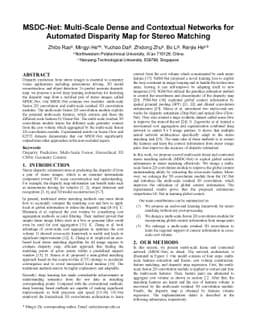MSDC-Net: Multi-Scale Dense and Contextual Networks for Automated
  Disparity Map for Stereo Matching