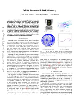 DeLiO: Decoupled LiDAR Odometry