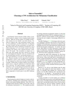 Solo or Ensemble? Choosing a CNN Architecture for Melanoma
  Classification