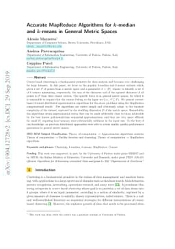 Accurate MapReduce Algorithms for $k$-median and $k$-means in General
  Metric Spaces