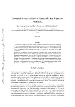 Constraint-Aware Neural Networks for Riemann Problems