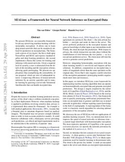 SEALion: a Framework for Neural Network Inference on Encrypted Data