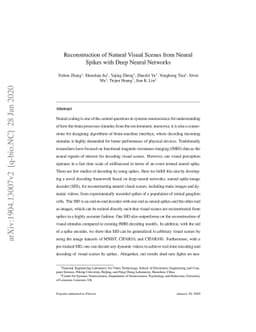 Reconstruction of Natural Visual Scenes from Neural Spikes with Deep
  Neural Networks