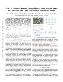SeqLPD: Sequence Matching Enhanced Loop-Closure Detection Based on
  Large-Scale Point Cloud Description for Self-Driving Vehicles