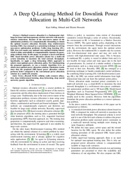 A Deep Q-Learning Method for Downlink Power Allocation in Multi-Cell
  Networks