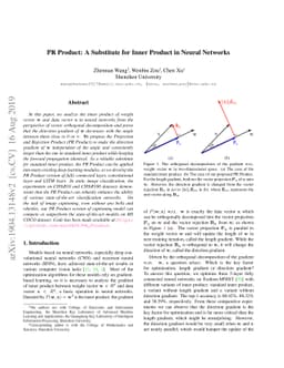 PR Product: A Substitute for Inner Product in Neural Networks