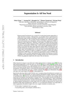 Segmentation is All You Need