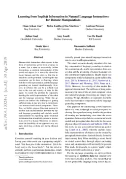 Learning from Implicit Information in Natural Language Instructions for
  Robotic Manipulations