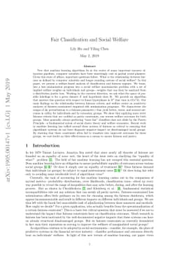 Fair Classification and Social Welfare