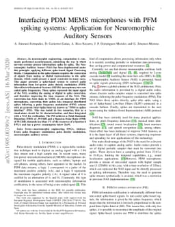 Interfacing PDM MEMS microphones with PFM spiking systems: Application
  for Neuromorphic Auditory Sensors