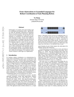 From Abstractions to Grounded Languages for Robust Coordination of Task
  Planning Robots