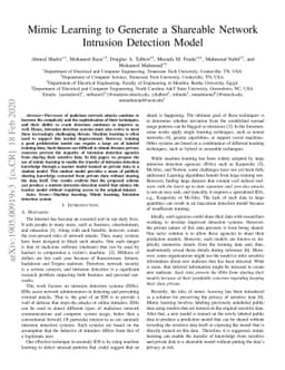 Mimic Learning to Generate a Shareable Network Intrusion Detection Model