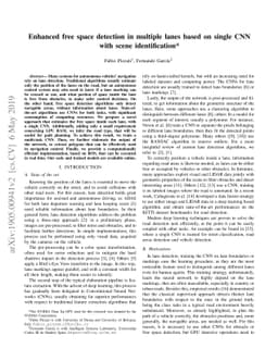 Enhanced free space detection in multiple lanes based on single CNN with
  scene identification