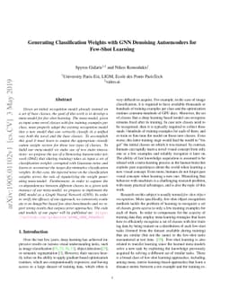 Generating Classification Weights with GNN Denoising Autoencoders for
  Few-Shot Learning