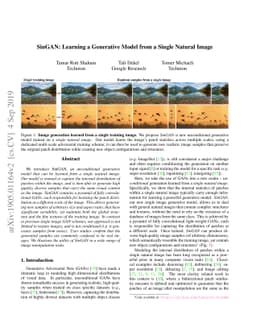 SinGAN: Learning a Generative Model from a Single Natural Image