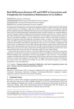 Real Differences between OT and CRDT in Correctness and Complexity for
  Consistency Maintenance in Co-Editors