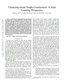 Clustering-aware Graph Construction: A Joint Learning Perspective