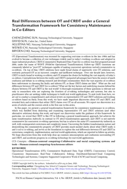 Real Differences between OT and CRDT under a General Transformation
  Framework for Consistency Maintenance in Co-Editors