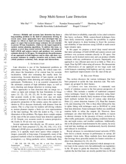 Deep Multi-Sensor Lane Detection