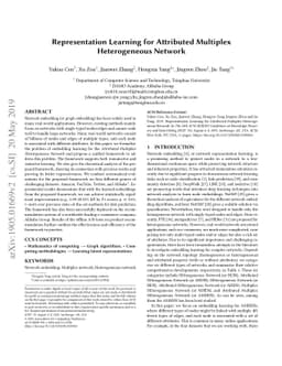 Representation Learning for Attributed Multiplex Heterogeneous Network