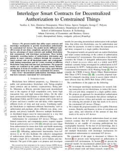 Interledger Smart Contracts for Decentralized Authorization to
  Constrained Things