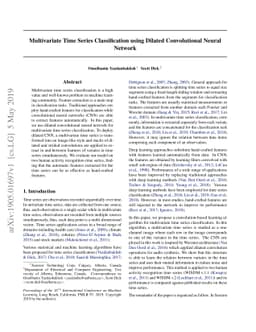 Multivariate Time Series Classification using Dilated Convolutional
  Neural Network