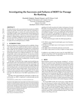 Investigating the Successes and Failures of BERT for Passage Re-Ranking