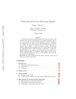 Estimating Piecewise Monotone Signals