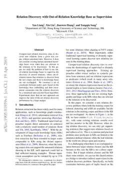 Relation Discovery with Out-of-Relation Knowledge Base as Supervision