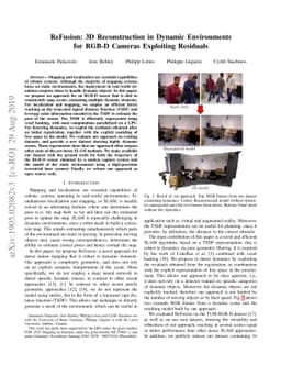 ReFusion: 3D Reconstruction in Dynamic Environments for RGB-D Cameras
  Exploiting Residuals