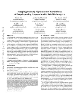 Mapping Missing Population in Rural India: A Deep Learning Approach with
  Satellite Imagery