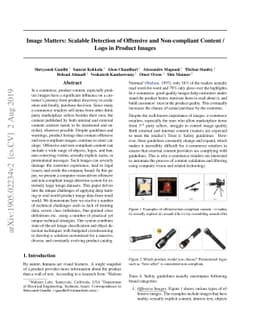 Image Matters: Scalable Detection of Offensive and Non-Compliant Content
  / Logo in Product Images