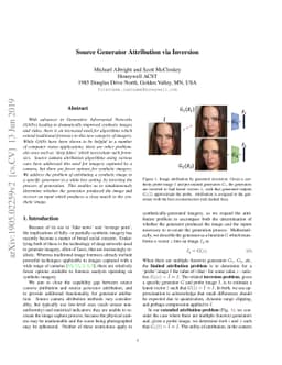Source Generator Attribution via Inversion