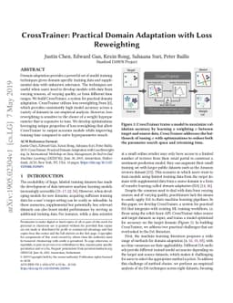 CrossTrainer: Practical Domain Adaptation with Loss Reweighting