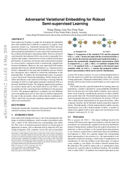 Adversarial Variational Embedding for Robust Semi-supervised Learning
