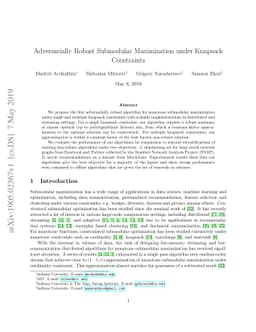 Adversarially Robust Submodular Maximization under Knapsack Constraints
