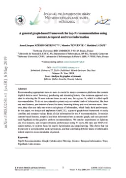 A general graph-based framework for top-N recommendation using content,
  temporal and trust information