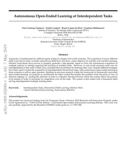 Autonomous Open-Ended Learning of Interdependent Tasks