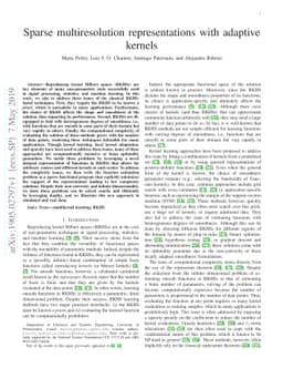 Sparse multiresolution representations with adaptive kernels